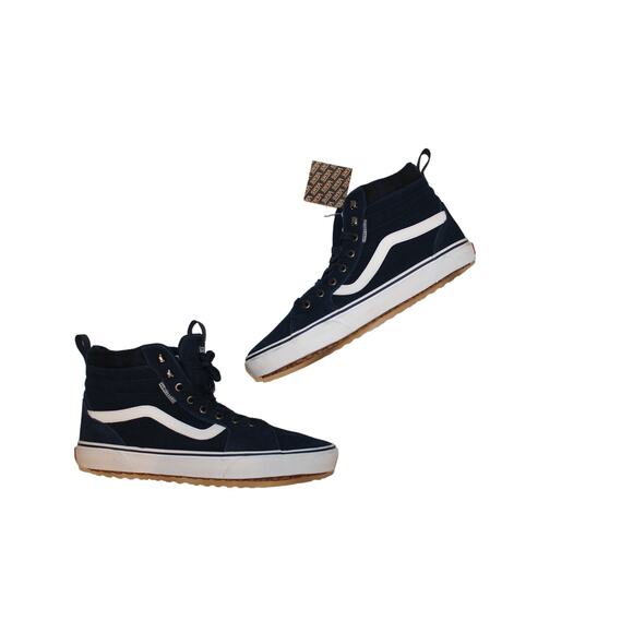 NEW MEN'S SZ 11 13 VANS FILMORE HI VANSGUARD‎ SUEDE SNEAKERS BLUE WHITE - Picture 6 of 7